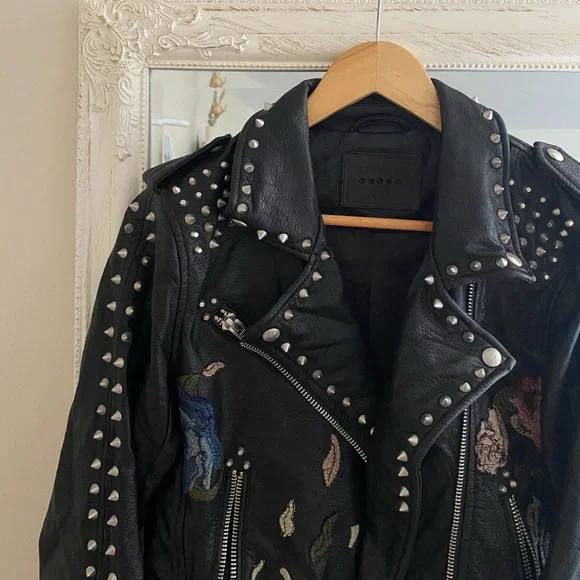 BLANKNYC Flower Studded Faux Leather Jacket - Picture 4 of 11